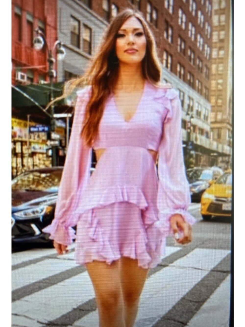 Angelance New York Silk Chiffon Dress Purple Small   NWT